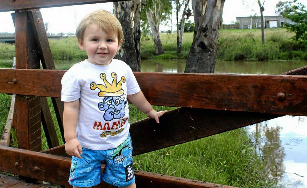 Warwick boy Hunter Forbes, 19 months, made the most of the weekend’s sunshine with a river walk yesterday. Warwick boy Hunter Forbes, 19 months, made the most of the weekend’s sunshine with a river walk yesterday.